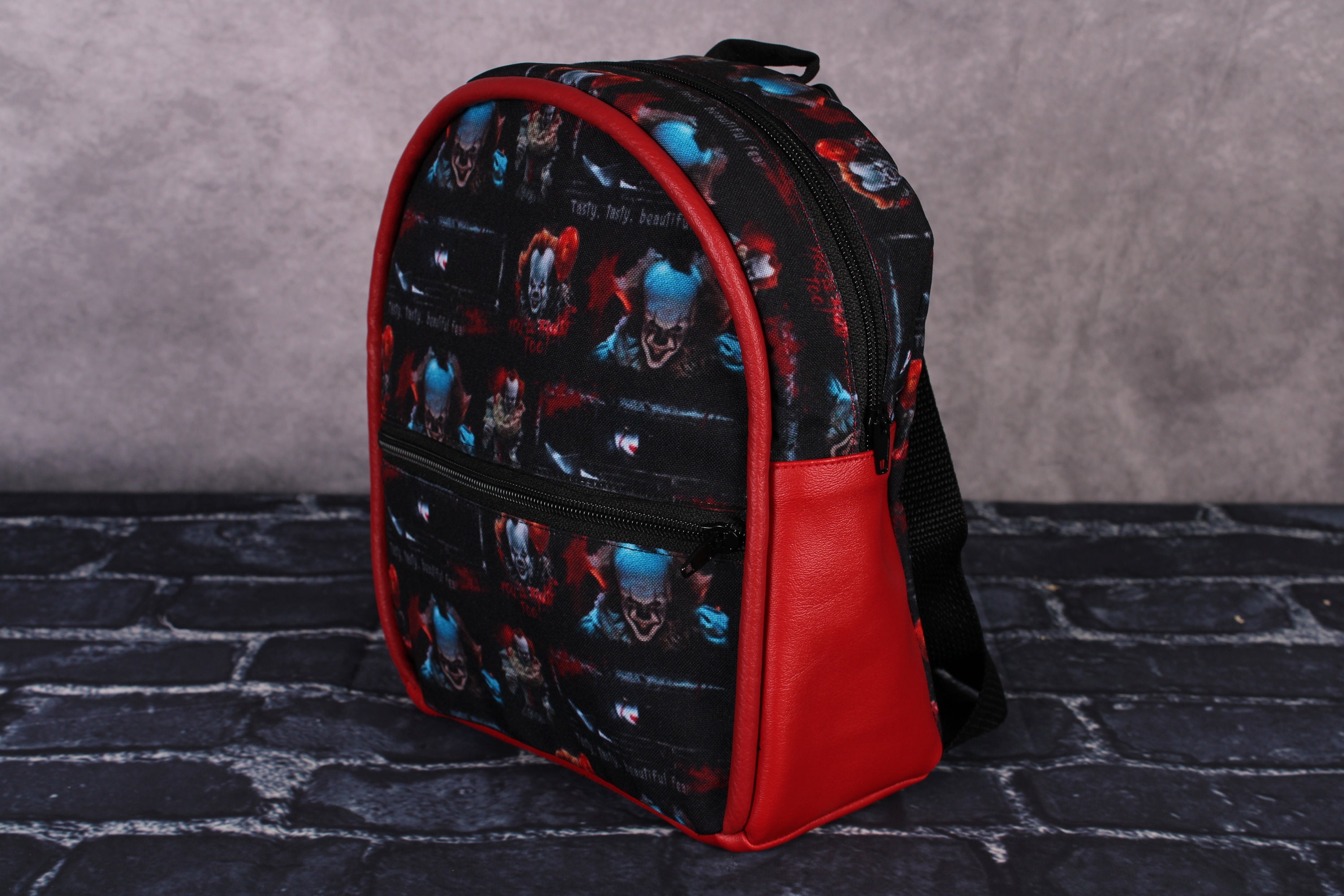 Pennywise Backpack. Backpack Mini. Horror Clown Mini Backpack