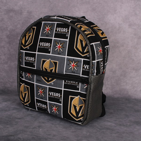 Mini backpack. Vegas Golden Knights Mini Backpack. Golden Knights. Hockey backpack. Travel Bag