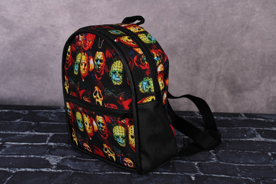 Horror Faces Backpack. Backpack Mini. Horror Mini Backpack. Backpack