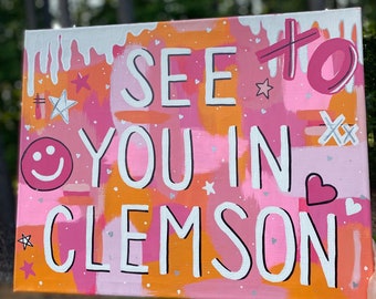 Custom Preppy “See you in” Canvas