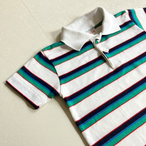 1980s Vintage Health-tex Striped Polo Shirt - Size 3T