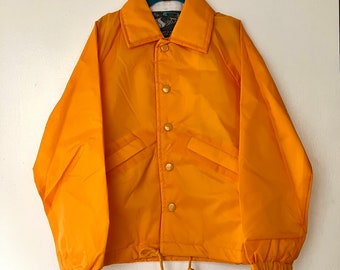 1980s Vintage Kids Size 5 Yellow Rain Jacket Wind Breaker