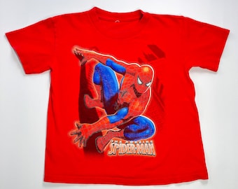 Vintage Spiderman Graphic Tee - Red Kids Size 6X