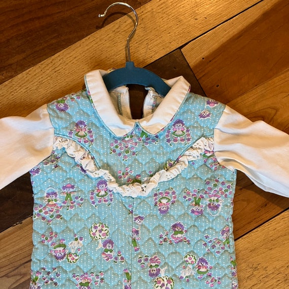 1970s Vintage Size 12mo Baby Quilted Raggedy Anne… - image 2
