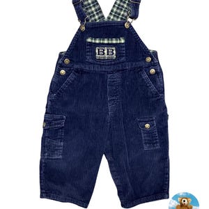Vintage Bugle Boy Corduroy Overalls: Retro Baby Bibs, 24mo