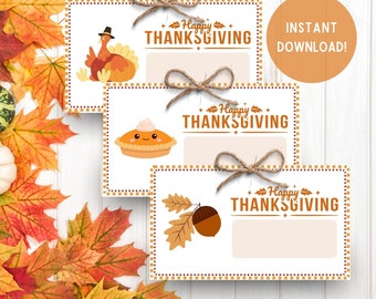 Happy Thanksgiving Tag | PTA Teacher Gift Tag| Goodie Bag Tag | Grateful for You | Thankful for you | Employee Appreciation