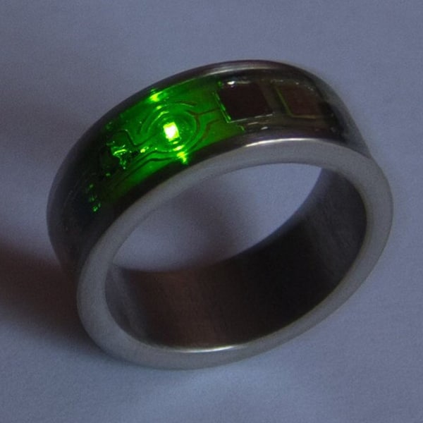 Sci-Fi Blinking LED Ring - Solar Powered