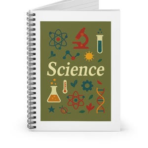 Wissenschaftliches Spiral Notizbuch-Labor Notizbuch-Chemie Journal-Zurück zu Schulbedarf-STEM Notizbuch-Geschenk für Wissenschaft Liebhaber-Studenten Notizbuch