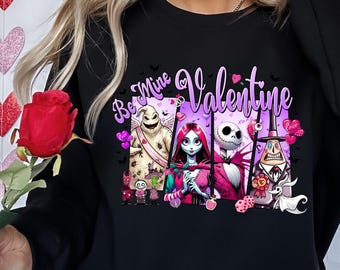 Valentine Jack and Sally Sweatshirt | Gothic Valentine Night Before Christmas Shirt