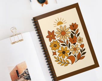 Boho Floral Notebook: Ruled Line Journal & Travel Planner