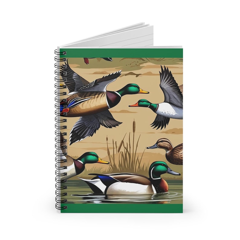 Rustic Duck Notebook-spiral Journal for Nature Lovers-ruled Line ...