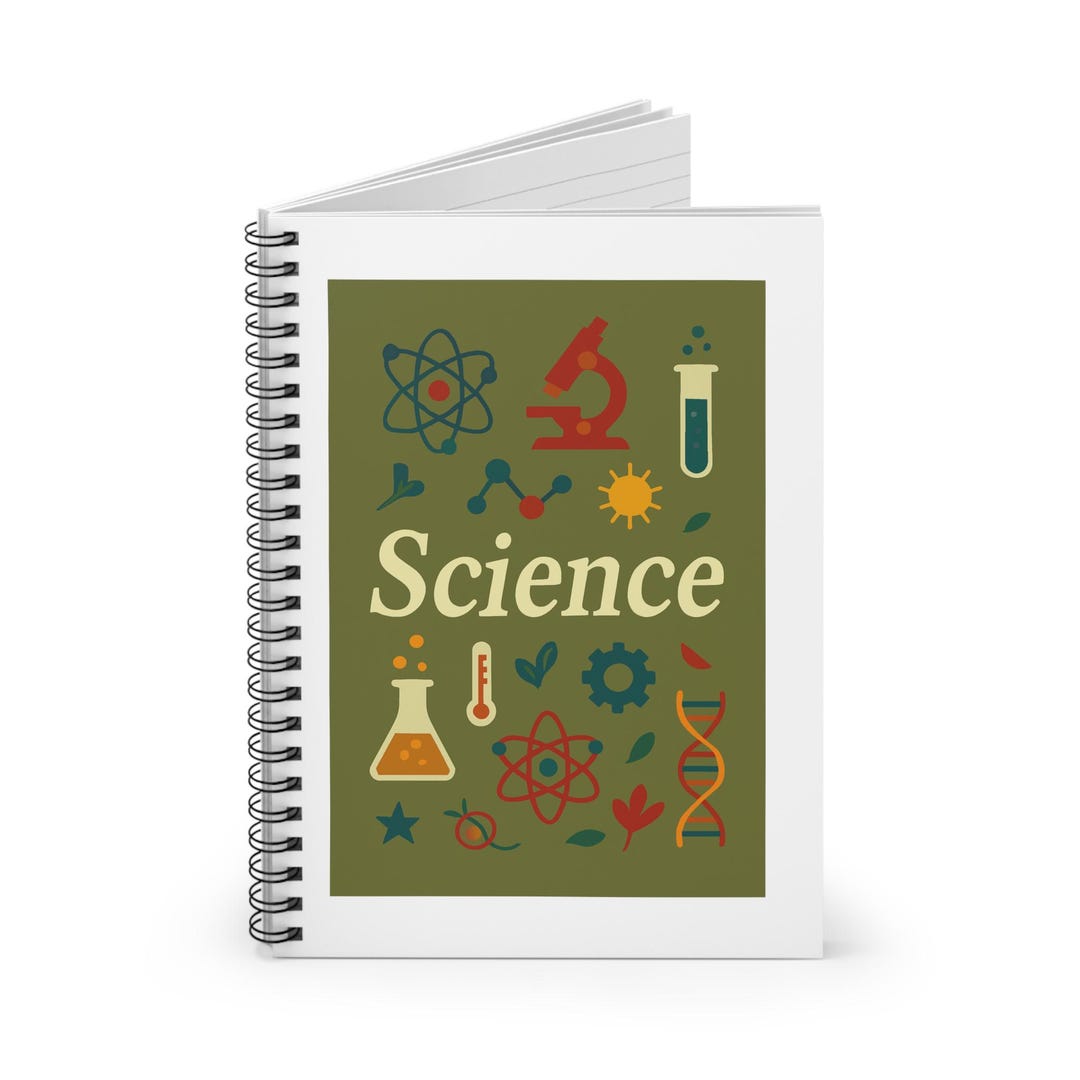 Science-themed Spiral Notebook-lab Notebook-chemistry Journal-back to ...