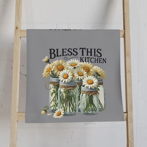 Floral Kitchen Hand Towel, Cute/Chic Tea Towel, Farmhouse Dishcloth, Decorative Hand Towel, Unique Bathroom Towel