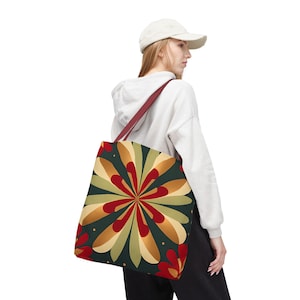 Christmas Tote Bag - Festive Holiday Shopping Bag, Xmas Gift Tote, Christmas Canvas Tote, Christmas Shoulder Bag, Christmas Eco-Friendly Bag
