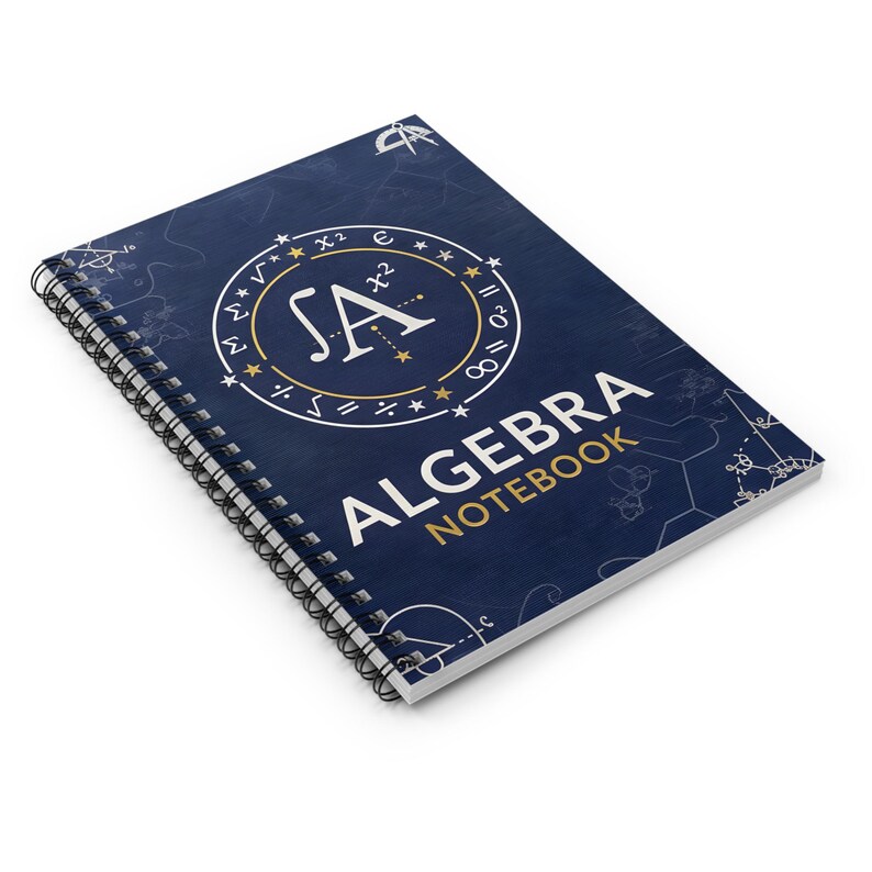 Algebra Spiral Notebook | Math Equations Cover, Ruled Pages, 6" X 8" - Etsy