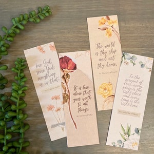 Catholic Saints Bookmarks Set of 7