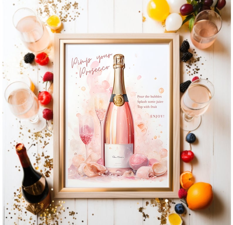 Pimp Your Prosecco Bar Sign | Printable | Digital Download | Bar Art ...