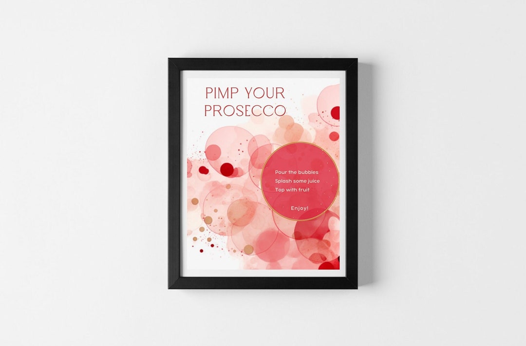 Pimp Your Prosecco Bar Sign Printable Digital Download - Etsy