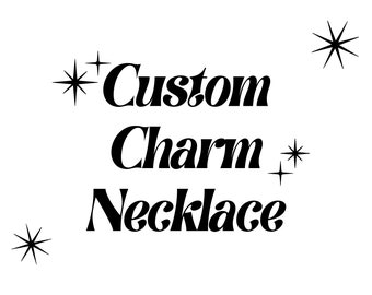 Custom Charm Necklace | Gold Charm Necklace | Summer Necklace | Unique Charm Necklace | Gold Plated | Handmade Jewelry