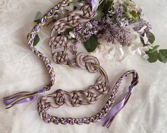 Handfasting koord, Keltisch koord, traditioneel Keltisch, aangepaste Infinity Love Knot Wedding Handtying koord, touw, satijnen lint, huwelijksgeschenk