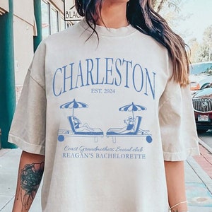 Beach Bachelorette Shirts, Custom Location Bachelorette Party Shirts, Charleston Bachelorette, Custom Bride Shirt, Coastal Girls Trip Shirt