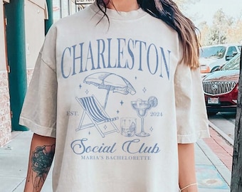 Custom Beach Bachelorette Shirts, Charleston Girls Trip Shirt, Last Toast On The Coast Shirts, Tropical Bach Merch, Classy Bachelorette Gift
