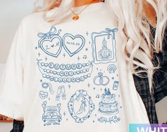 Personalisierte Zukunft Frau Shirt Komfort Farben Zur Kapelle gehen werde heiraten Rundhalsausschnitt neu verlobte Geschenk Bachelorette Braut zu sein T-Shirt