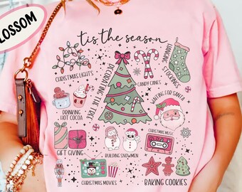 Tis The Season Sweatshirt, Christmas Tis The Season Shirt, Merry Christmas Shirt, Women's Holiday Tshirt, Christmas Gift, Cute Winter Hoodie
