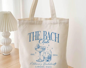 Custom Bachelorette Totes, Club Bachelorette Tote, Beach Bachelorette Tote Bag, Bridal Party Tote, Bride Wedding Tote, Bridesmaid Gift Tote