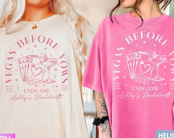Vegas Bachelorette shirts, Custom Location Bachelorette Party Shirts, Vegas Before Vows, Las Vegas Bach Trip Tee, Casino Bachelorette Shirt