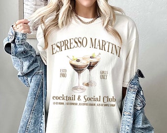 Espresso Martini Sweatshirt, Cocktail & Social Espresso Martini Club Shirt, Signature Cocktail Shirt, Funny Drinking Shirt, Martini Lover