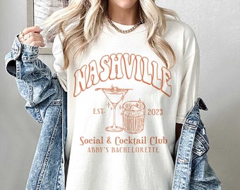 Cocktail Bachelorette Shirt, Custom Location Bachelorette Party Shirt, Nashville Bachelorette Party Shirt, Bachelorette trip shirt