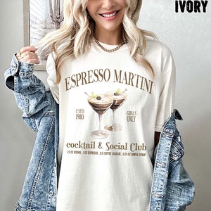 Espresso Martini Sweatshirt, Cocktail & Social Espresso Martini Club Shirt, Signature Cocktail Shirt, Funny Drinking Shirt, Martini Lover