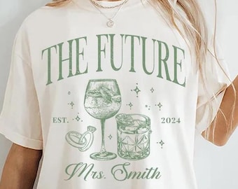 Zukünftige Frau Shirt Benutzerdefinierte Verlobung Shirt personalisierte Braut Shirt Verlobungsgeschenk für Jahrestag Wifey Shirt neu verlobtes Gif