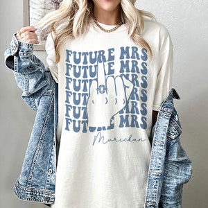 Retro Bachelorette Bride Shirt, Personalized Future Mrs Shirt, Custom Bridal, Bride to be Shirt, Custom Future Mrs Shirt, Comfort Colors tee