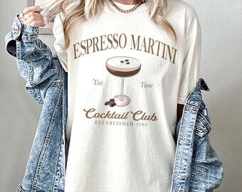 Espresso Martini-tröja, Tini Time, espresso-tröja, espresso Martinis, Bach Cocktail-tröjor, Martini-älskare-gåva, Martini-tröja