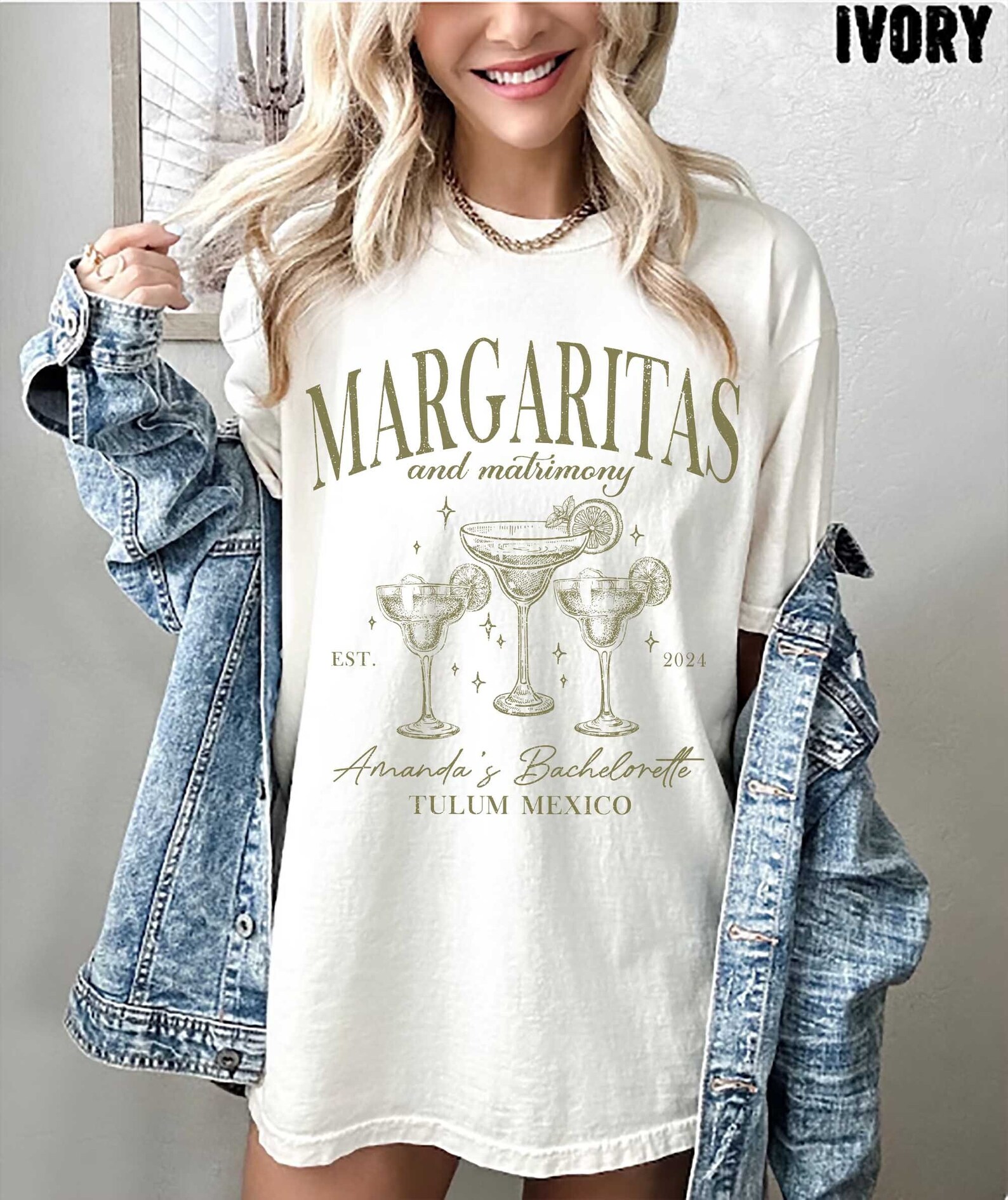 margs and matrimony bachelorette tshirt