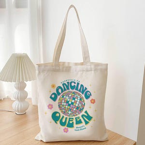 Dancing Queen Tote Bags, Disco Theme Party Bag, Groovy Disco Ball Bachelorette Totes, Disco Club Tote, Bridesmaid Favors, Birthday Gift Bag