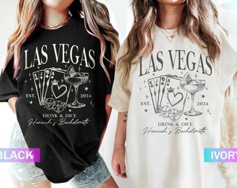 Custom Location Bachelorette Party Shirts, Vegas Bachelorette, Retro Casino Bach Tee, Bridal Party Gift, Bach Trip Tee, Drink and Dice Shirt
