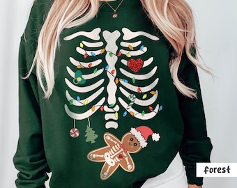 Pregnant Christmas Sweatshirt, Pregnancy Announcement Shirt, New Mom Christmas Shirt, Baby Reveal Shirt, Funny Christmas Gifts For New Mom