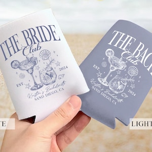 Personalized Coastal Bachelorette Can Cooler | Custom Can Cooler | Beach Bachelorette Party | Coastal Grandmother | Bridal Shower Favors
