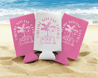 Refrigeratori per lattine per feste di addio al nubilato in spiaggia, refrigeratori per lattine personalizzati per feste di addio al nubilato in spiaggia, bomboniere per feste nuziali, decorazioni personalizzate per feste in spiaggia, regali di nozze