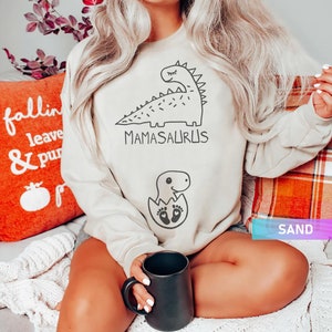 Koszulka ciążowa Mamasaurus, Koszulka z ogłoszeniem ciąży, Zabawna koszulka Pregosaurus, Koszulka z dinozaurem ujawniającym ciążę, Przyszła mama, Prezent na baby shower