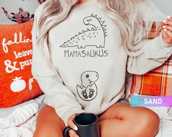 Mamasaurus Mutterschaft Shirt, Schwangerschaftansage Shirt, lustiges Pregosaurus T-Shirt, Schwangerschaft offenbaren Dinosaurier Shirt, Mama zu sein, Babypartygeschenk