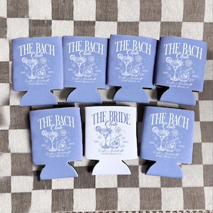Personalized Beach Bachelorette Decor, Bachelorette Weekend Party Can Cooler, Custom Bridal Can Coolers, Bridal Shower Favors, Wedding Gift