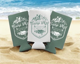 Camp Bachelorette Can Coolers, Camp Crew Bachelorette Party Can Coolers, Custom Bachelorette Party Can Cooler, Camp Bach, Bridal Party Favor