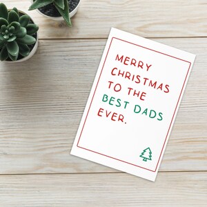 Vrolijk kerstfeest voor de beste vaders ooit | Twee vaders kaart