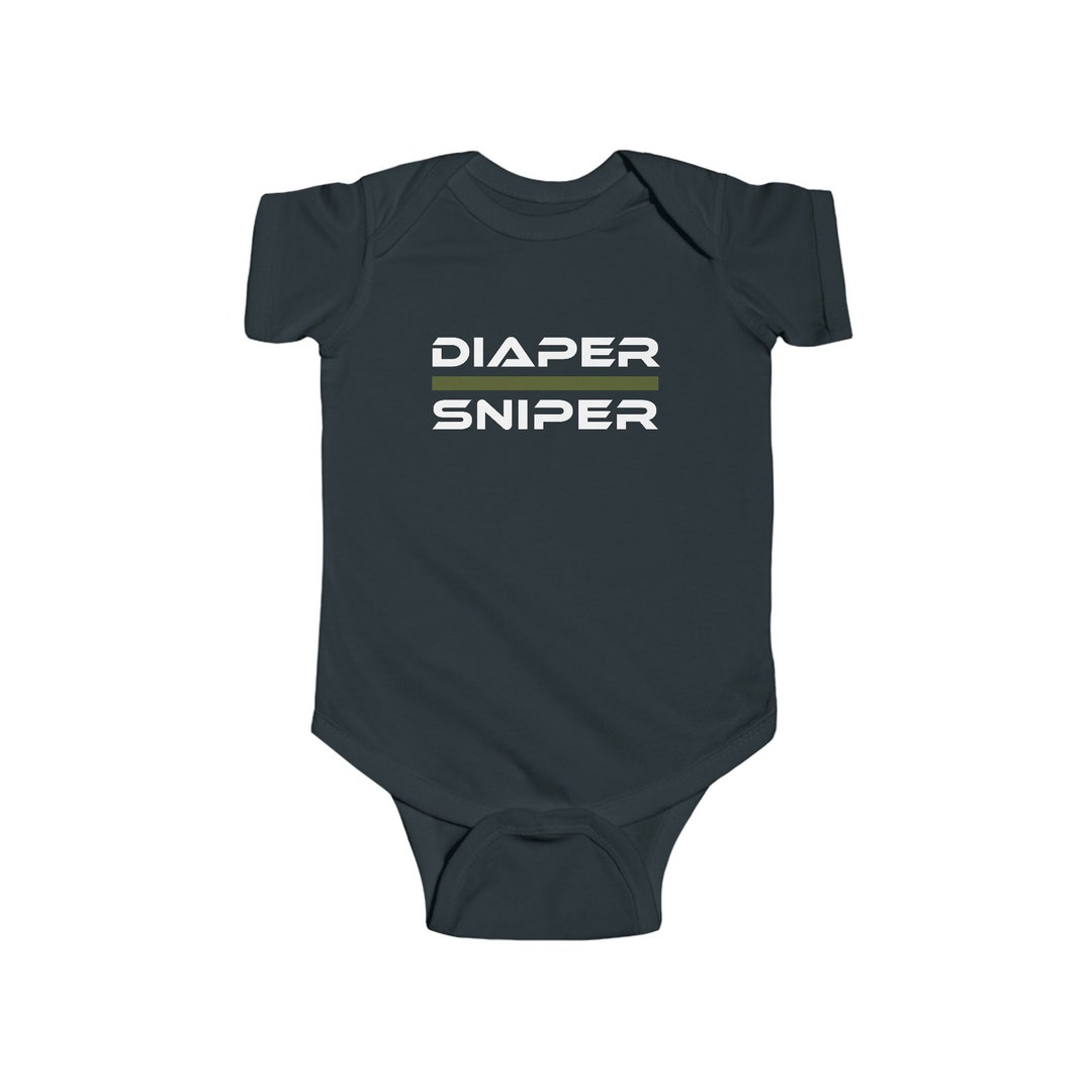 Diaper Sniper Tactical Military Infant Fine Jersey Bodysuit Etsy