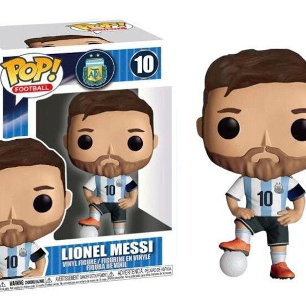 Funko Pop Lionel Messi Argentina. Fútbol Mundial Catar 2022. Figura Leo Messi.