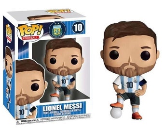 Funko Pop Lionel Messi Argentina. Fútbol Mundial Catar 2022. Figura Leo Messi.